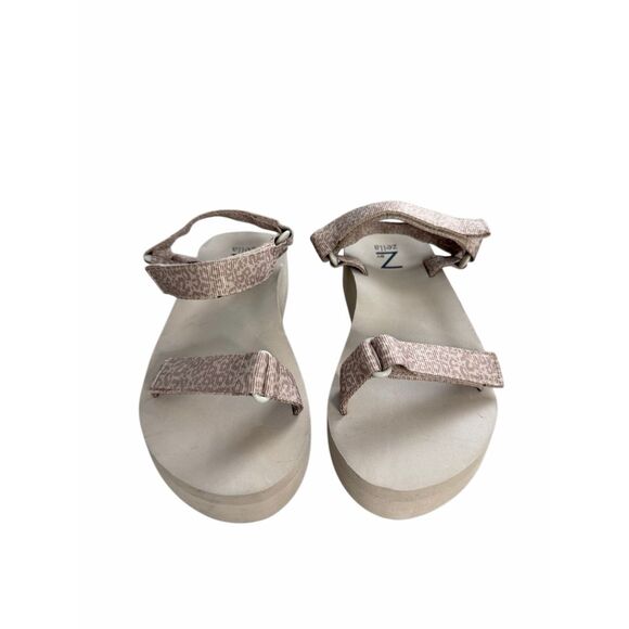 Zella Sandals Womens Size 6 Tan Leopard Print Lightweight Platform - Picture 4 of 6